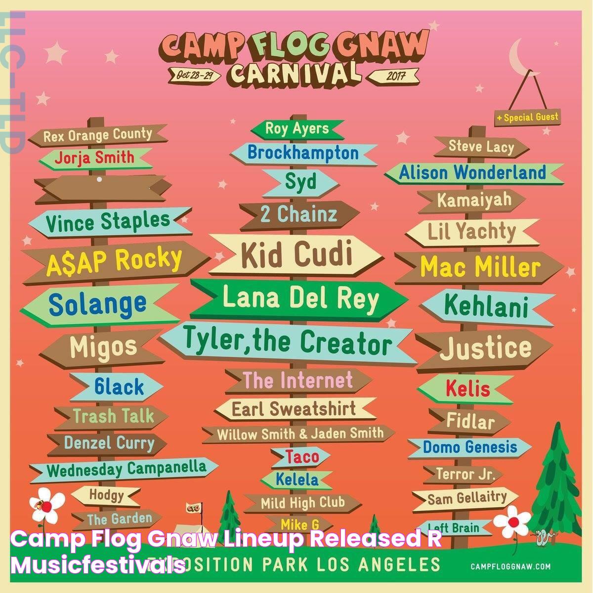 Camp Flog Gnaw Lineup Released r/musicfestivals