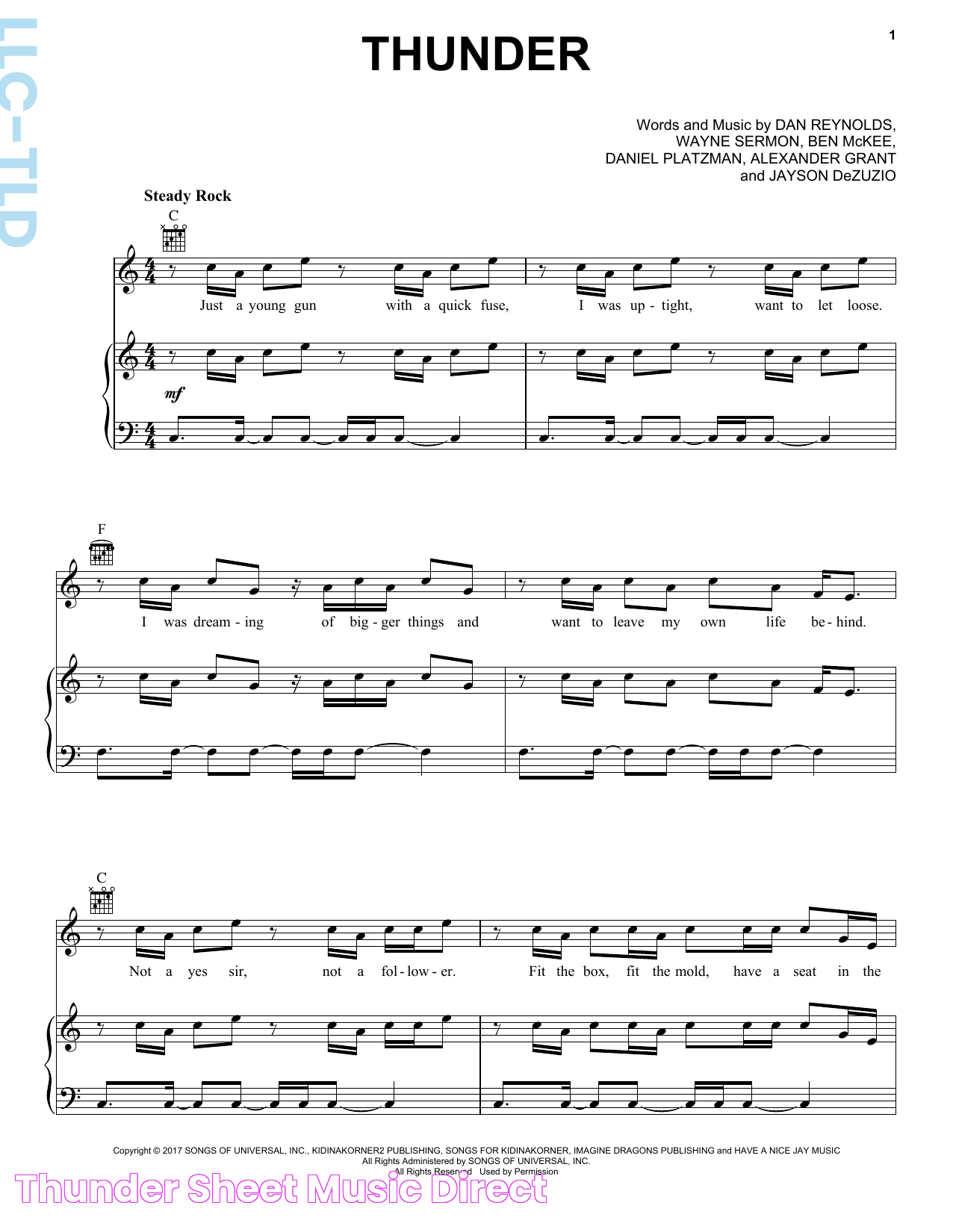 Thunder Sheet Music Direct