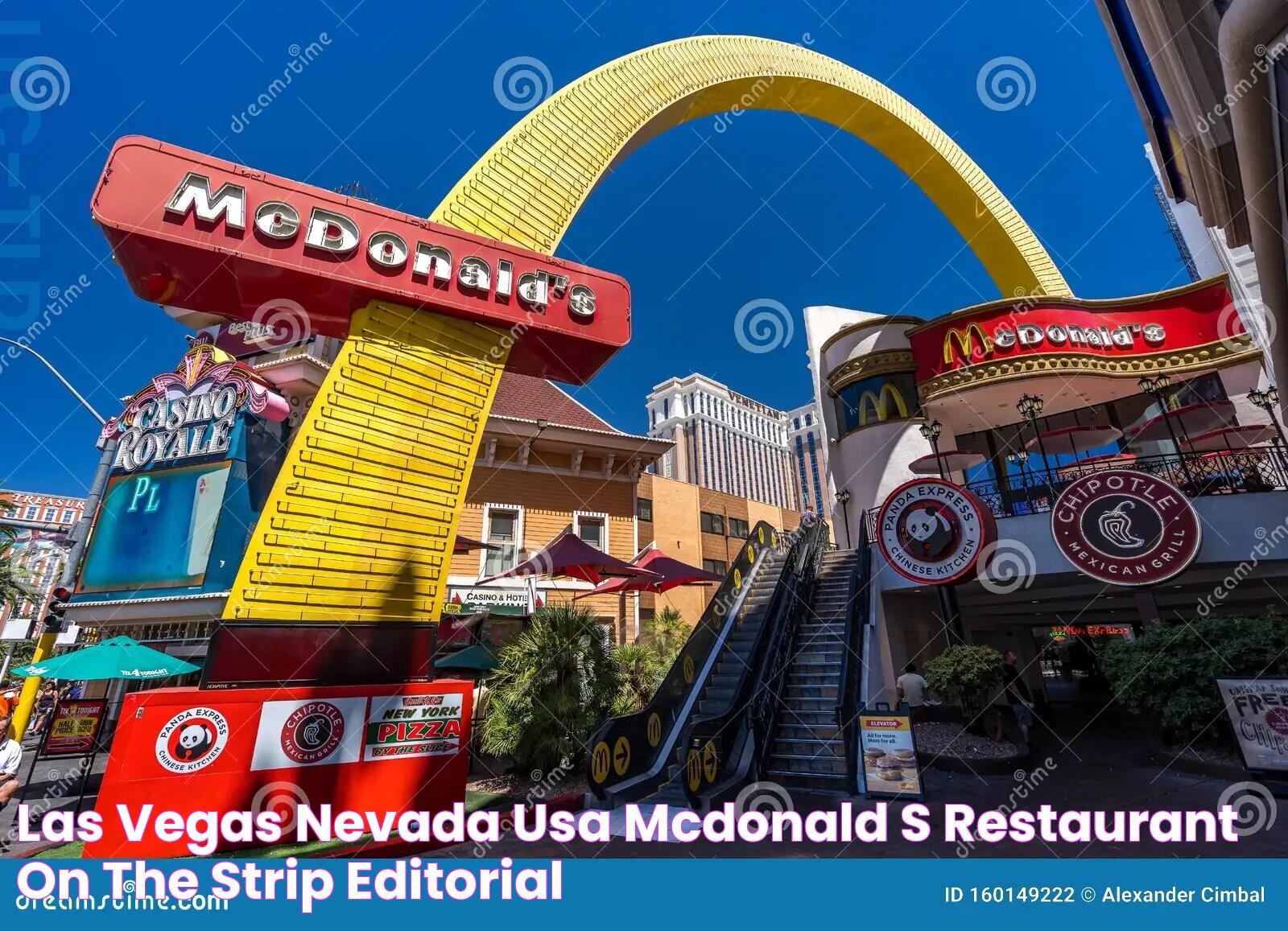 Las Vegas, Nevada, USA McDonald`s Restaurant on the Strip Editorial