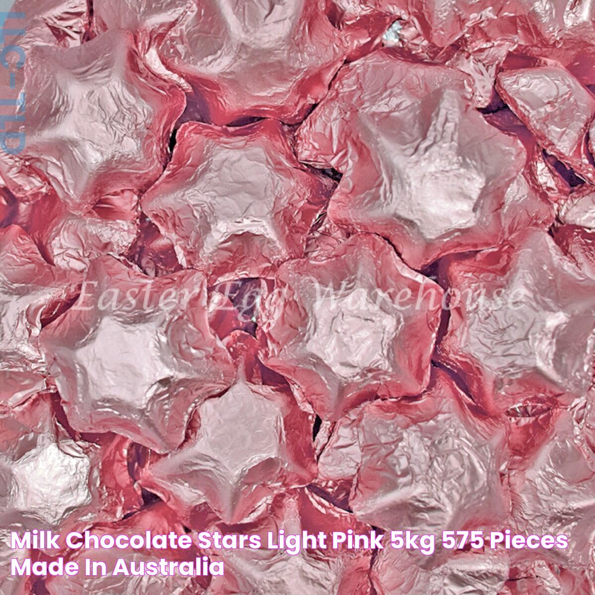 Milk Chocolate Stars Light Pink 5kg 575 pieces Made in Australia