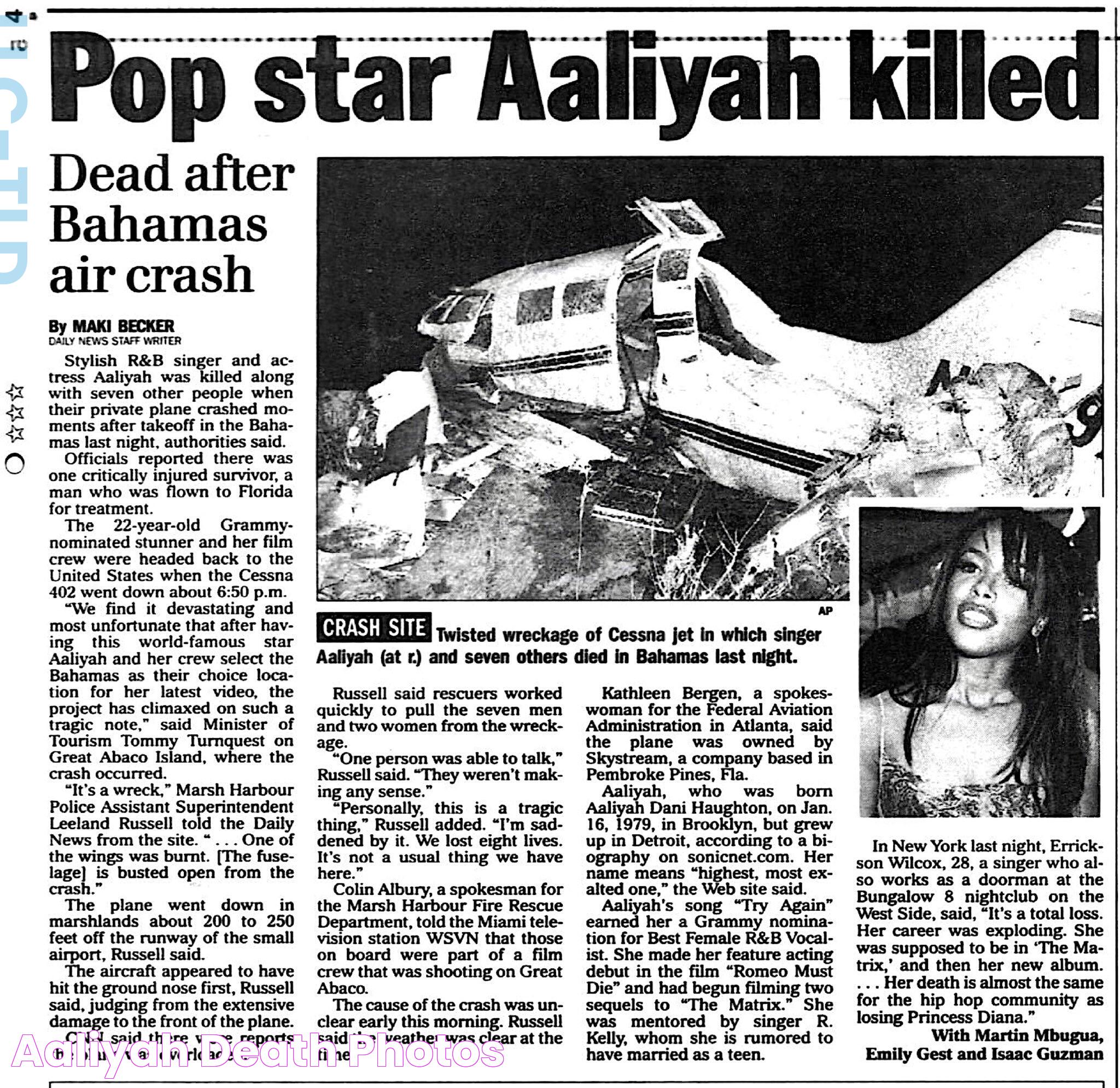 Aaliyah Death Photos