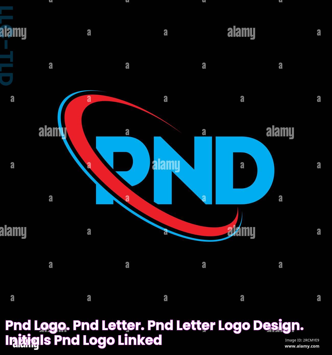 PND logo. PND letter. PND letter logo design. Initials PND logo linked