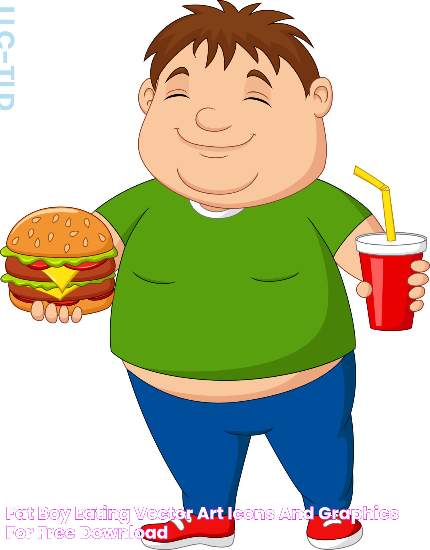 Fat Boy Eating Vector Art, Icons, and Graphics for Free Download