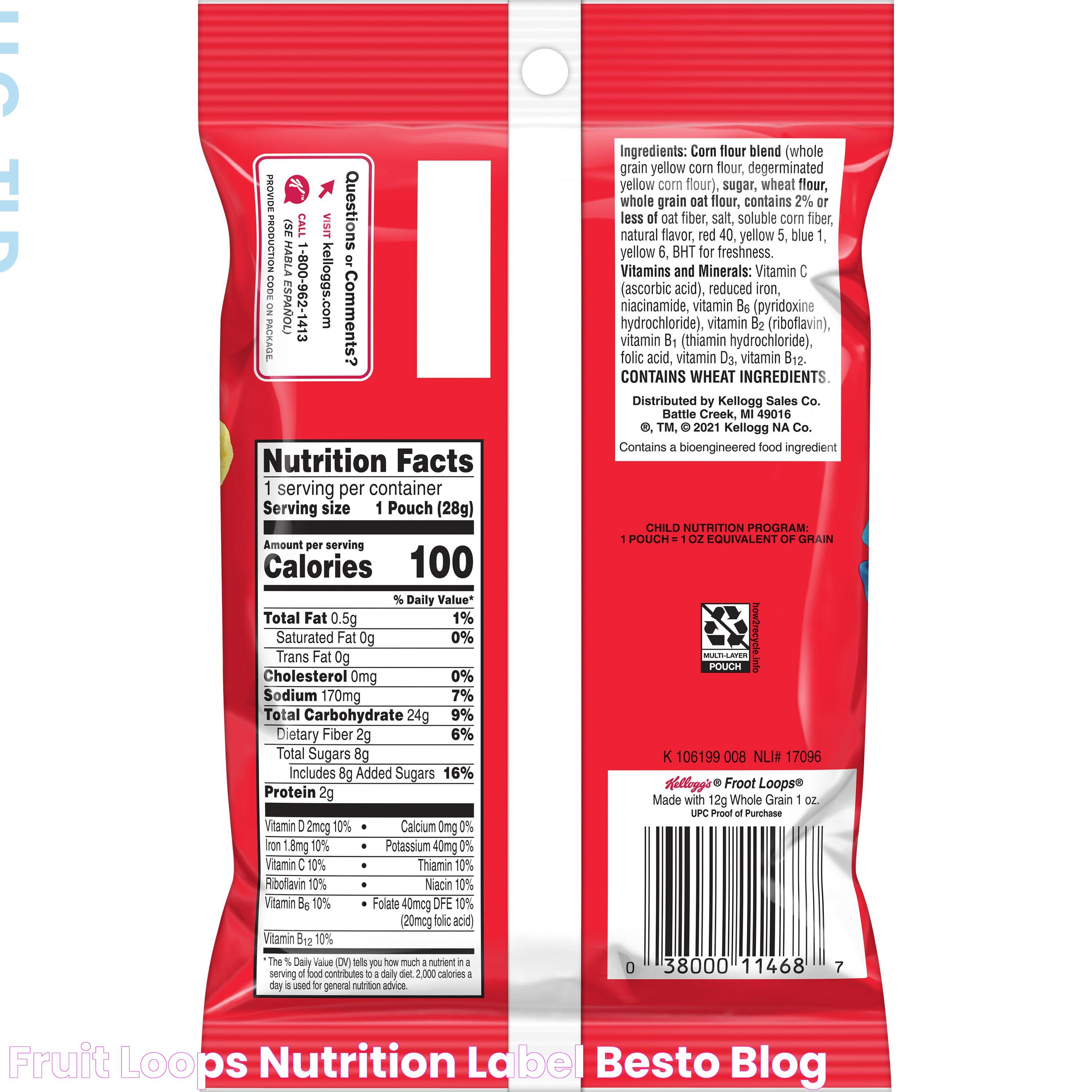 Fruit Loops Nutrition Label Besto Blog