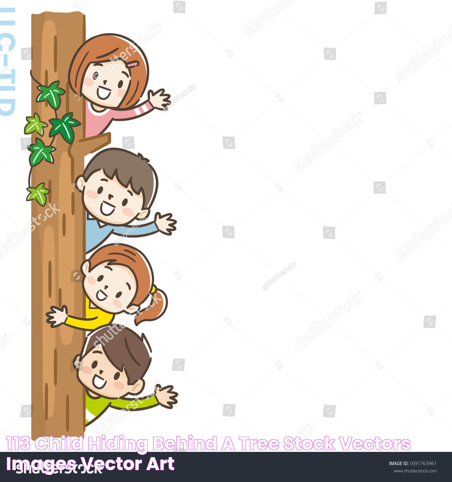 113 Child Hiding Behind A Tree Stock Vectors, Images & Vector Art