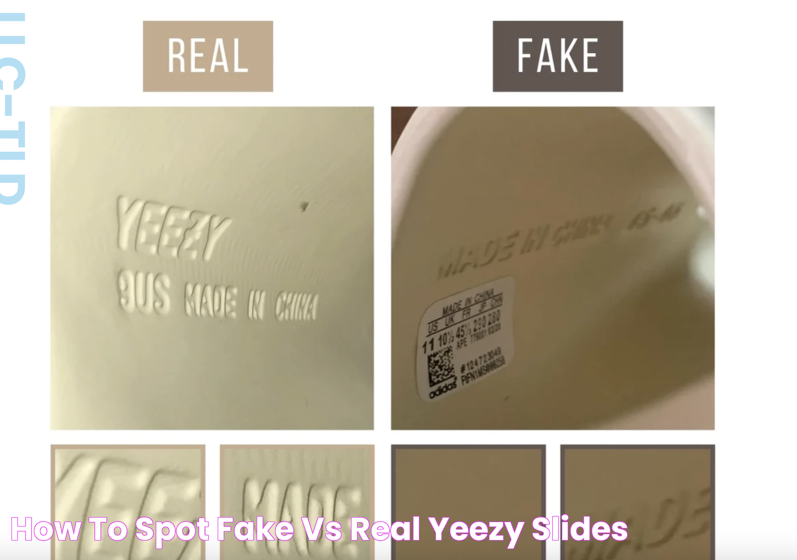 How to spot fake vs real yeezy slides