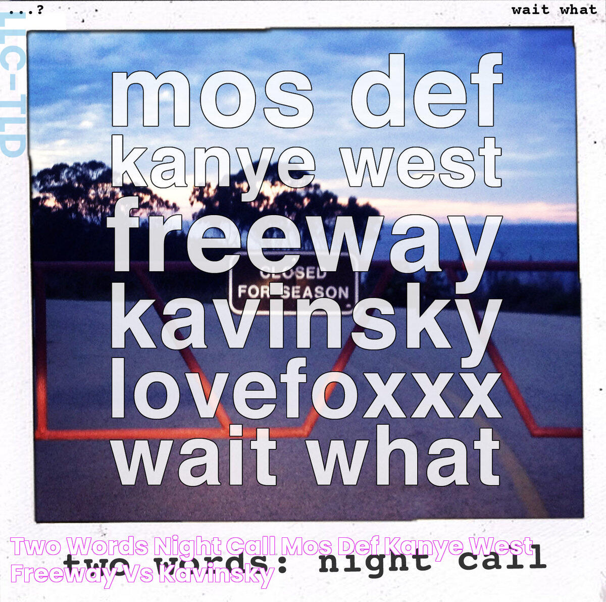 two words night call (mos def, kanye west & freeway vs kavinsky