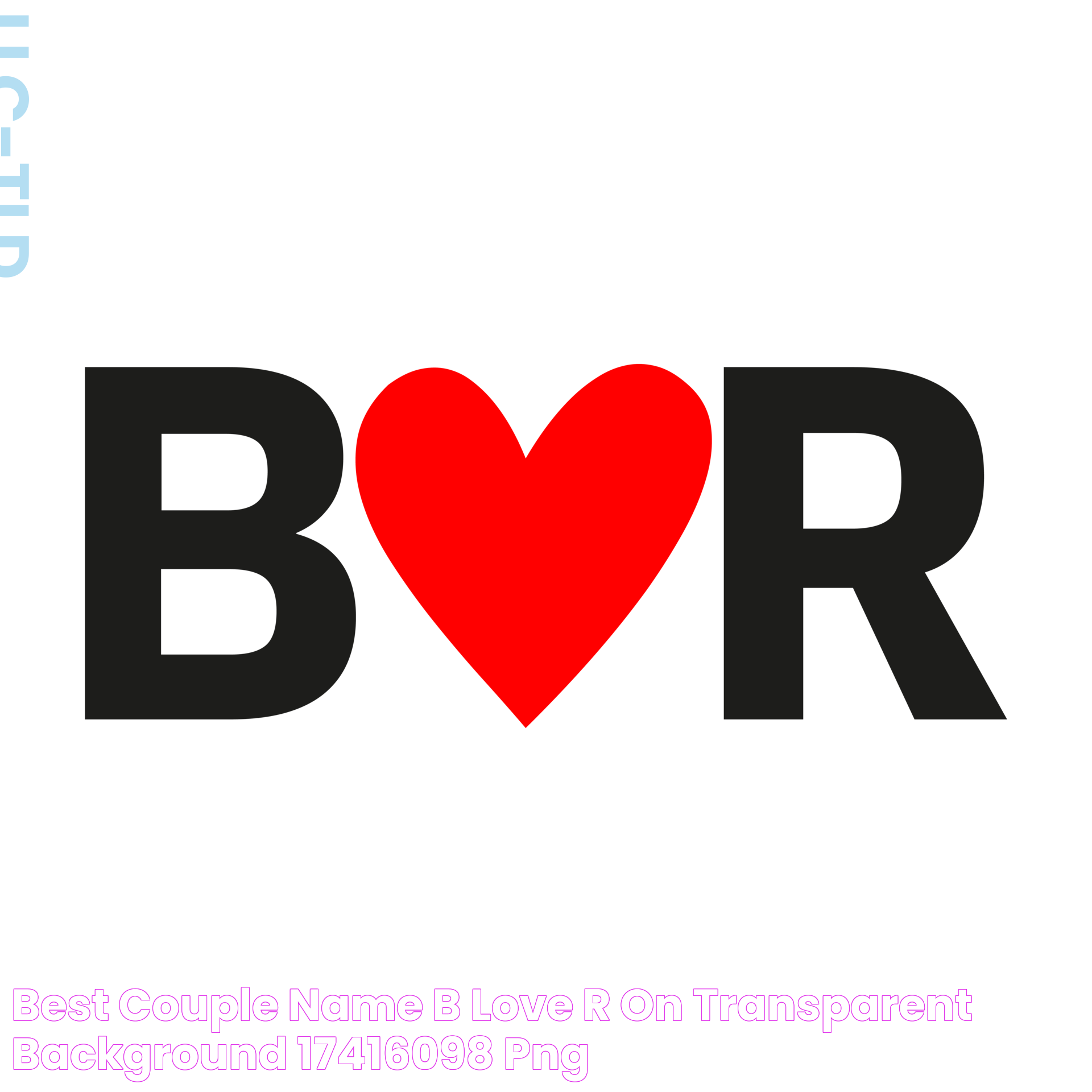 Best couple name B love R on Transparent Background 17416098 PNG