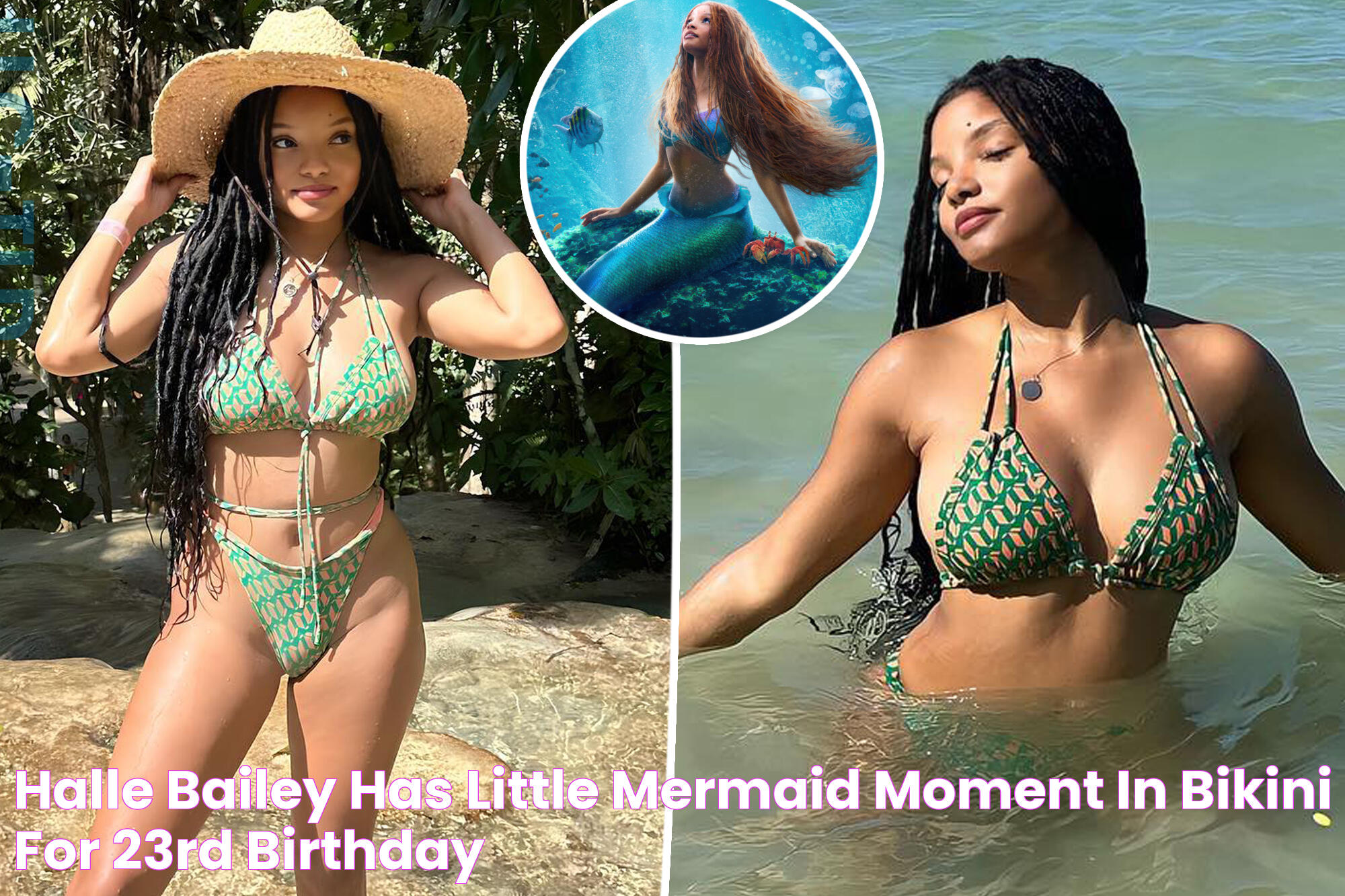 Halle Bailey has 'Little Mermaid' moment in bikini for 23rd birthday