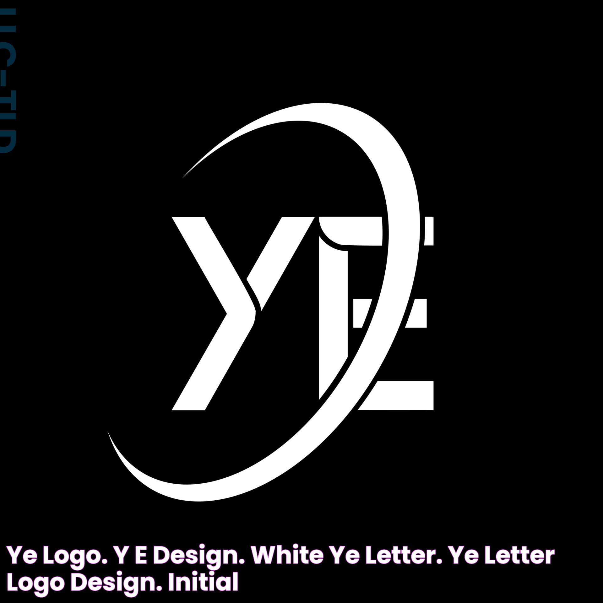 YE logo. Y E design. White YE letter. YE letter logo design. Initial