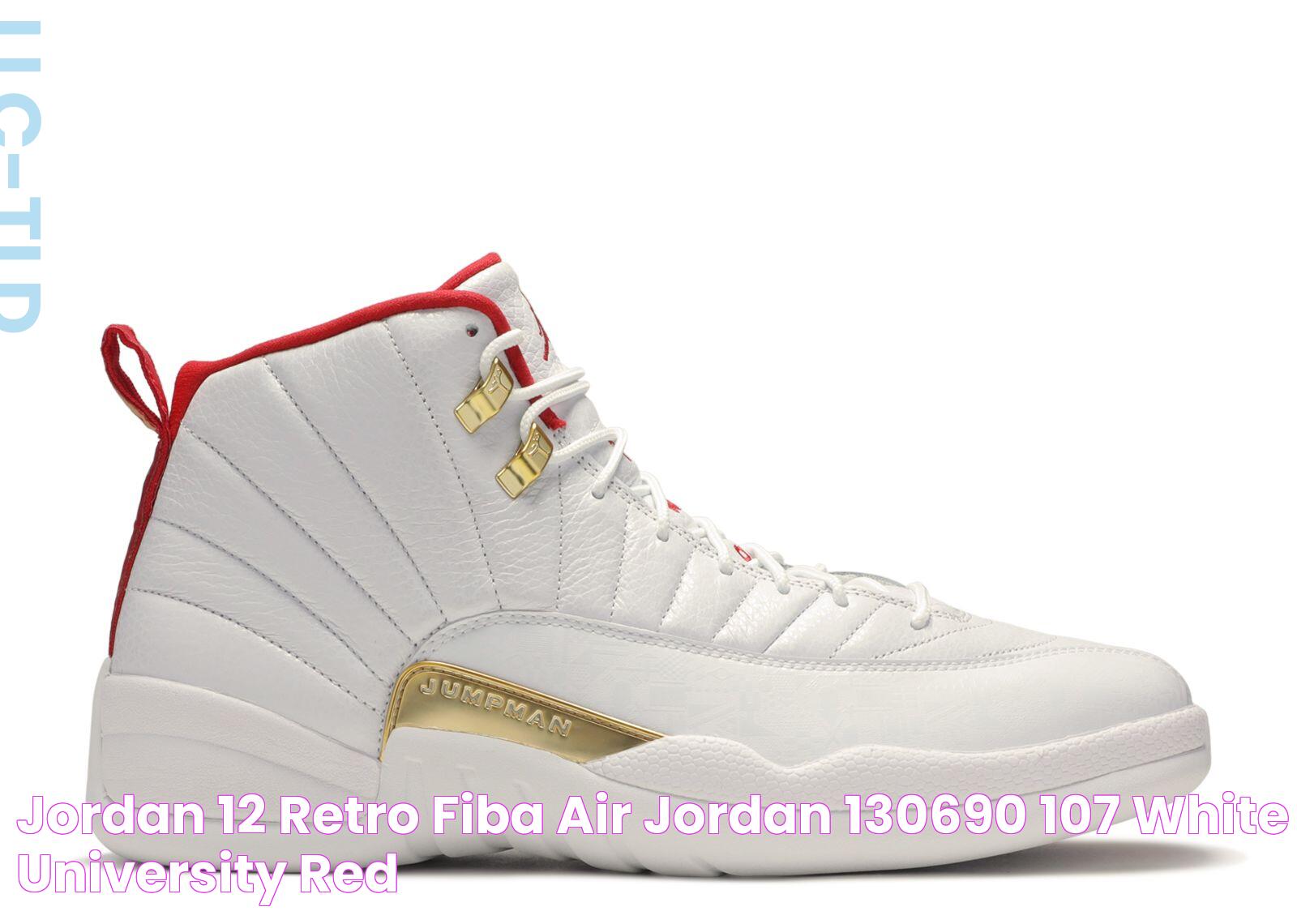 Jordan 12 Retro 'FIBA' Air Jordan 130690 107 white/university red