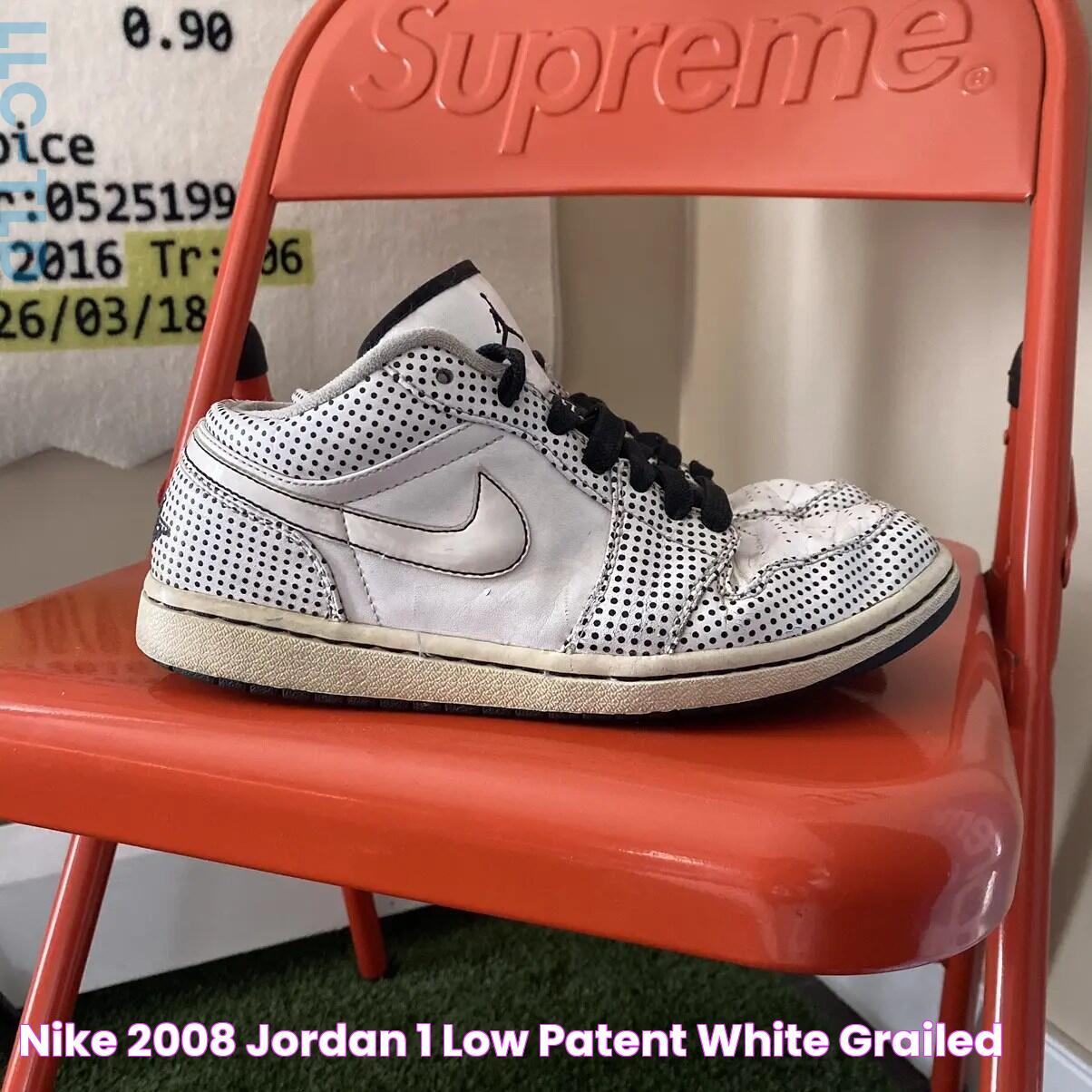 Nike 2008 Jordan 1 low patent white Grailed