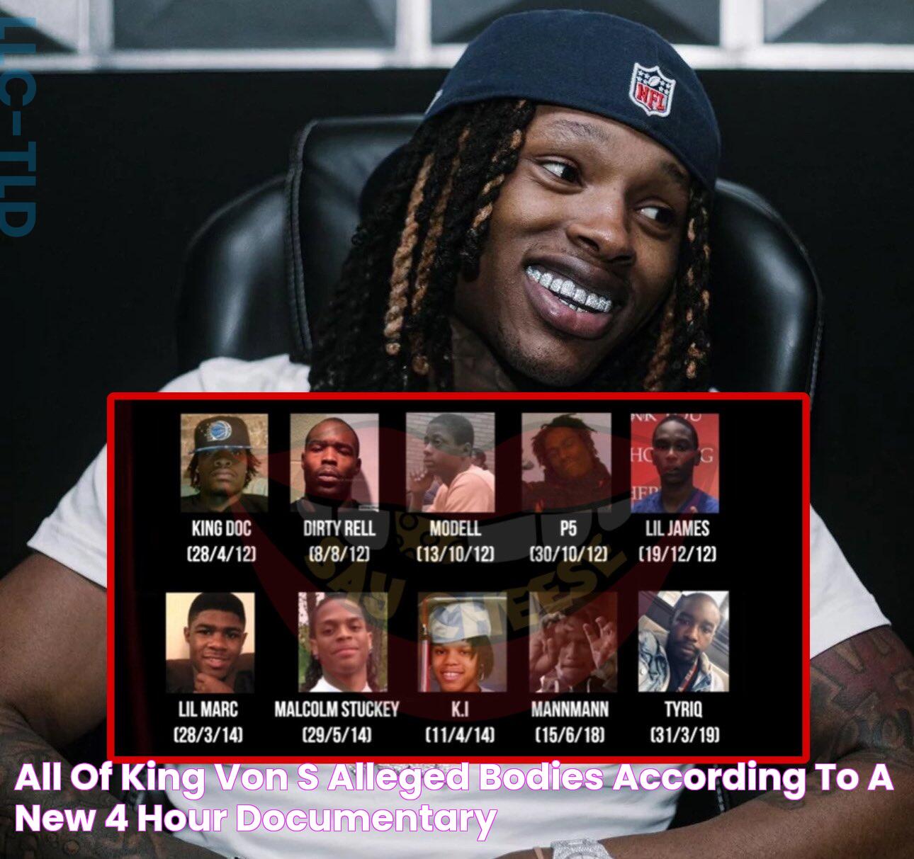 All of King Von’s alleged bodies according to a new 4 hour documentary