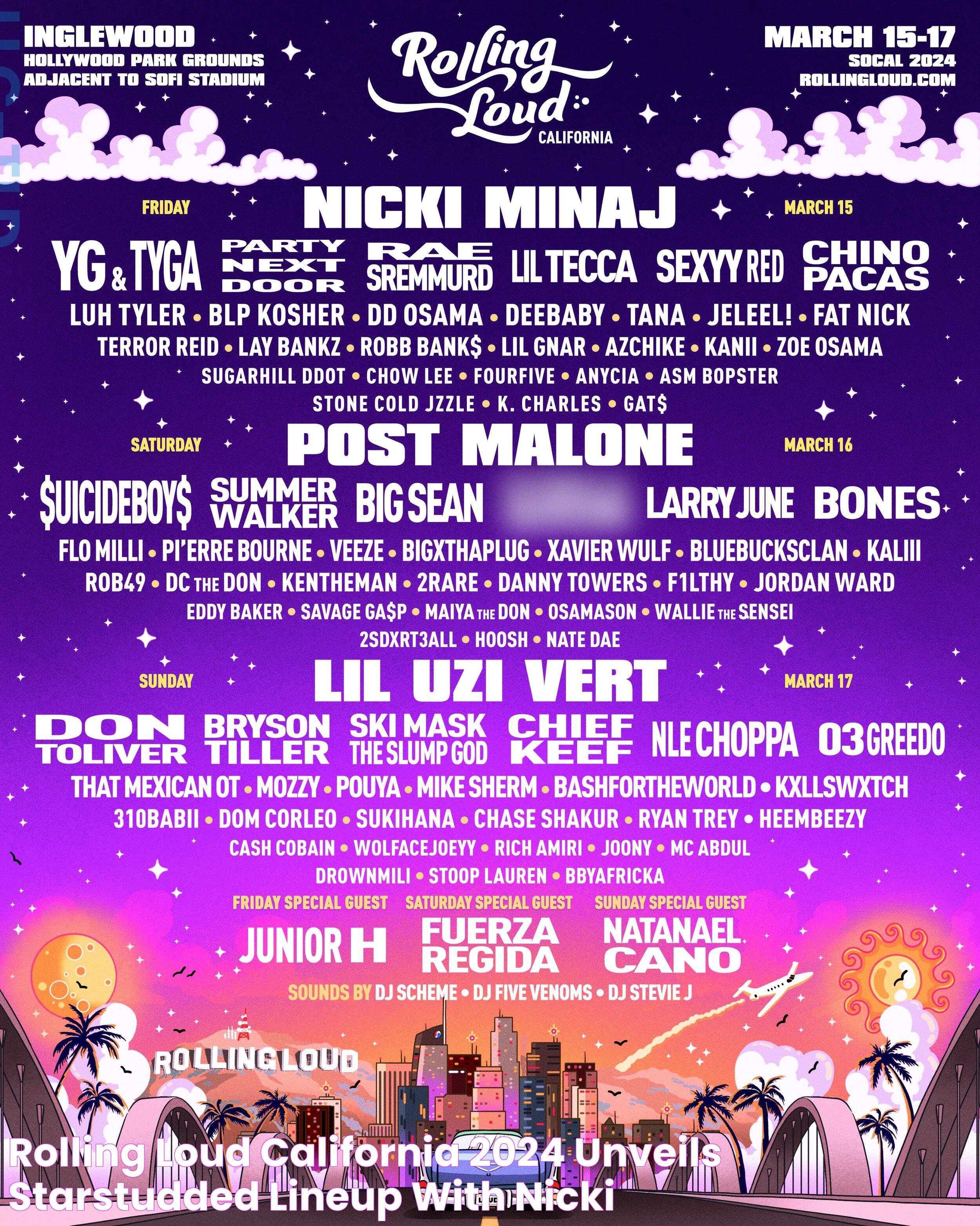 ROLLING LOUD CALIFORNIA 2024 UNVEILS STARSTUDDED LINEUP WITH NICKI